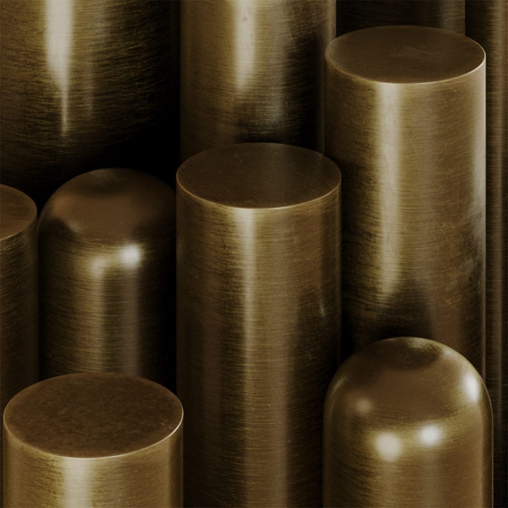 Aged brushed brass